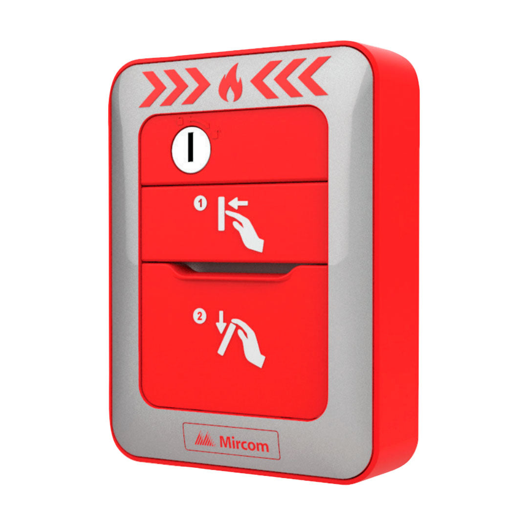 MIRCOM MPS-810MPU Estación manual direccionable doble acción con llave