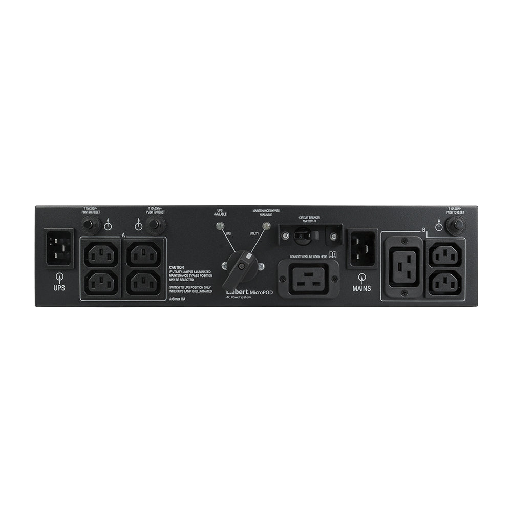 VERTIV MP2-220L Conmutador de Bypass Liebert MicroPOD - 3kW - 230 V AC - 10A, 16A