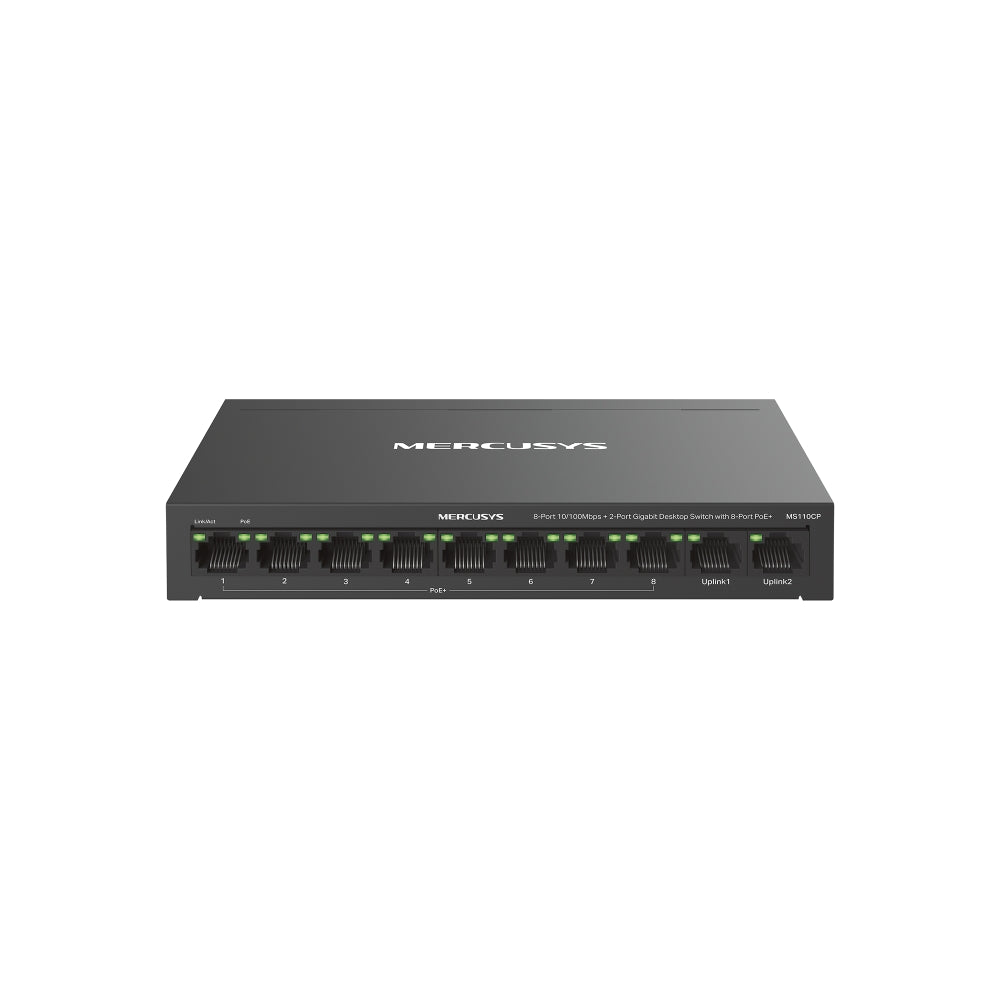 MERCUSYS MS110CP Switch Gigabit 8 Puertos FAST con 2 Puertos POE+