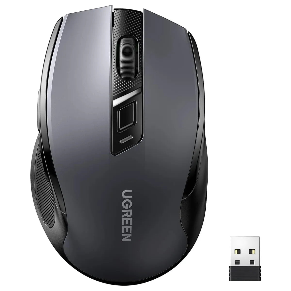UGREEN MU006 90855 Mouse Inalámbrico 2.4G y Bluetooth 4000dpi Gris