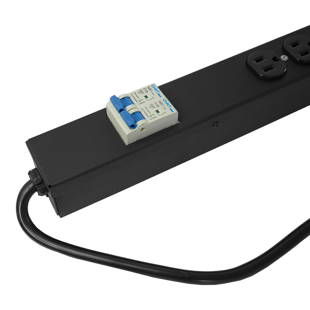 QUEST MV-4837 Multitoma Vertical 16 Tomas Grado Industrial 125V/250V 15A