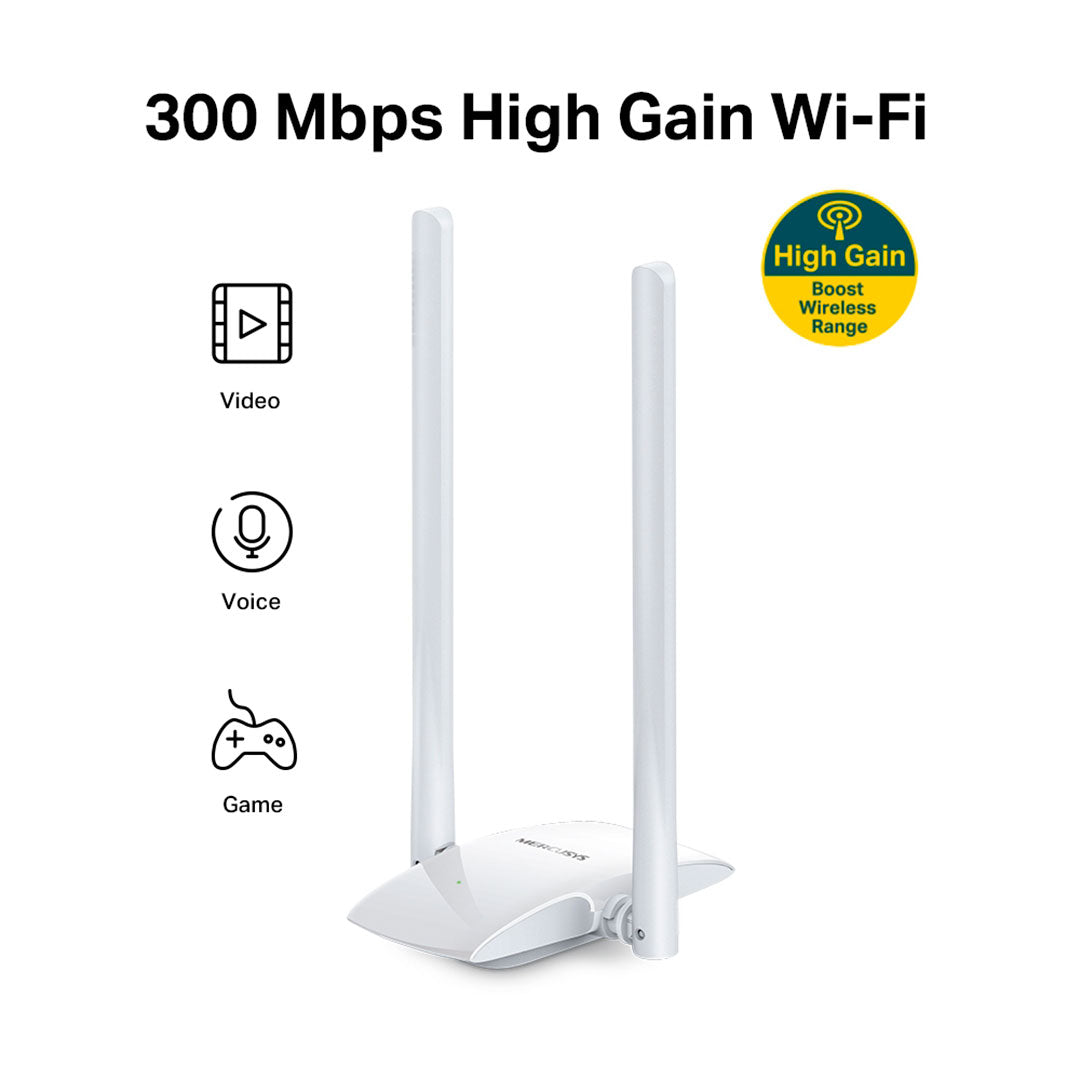 MERCUSYS MW300UH Adaptador USB Inalámbrico Wifi 300Mbps