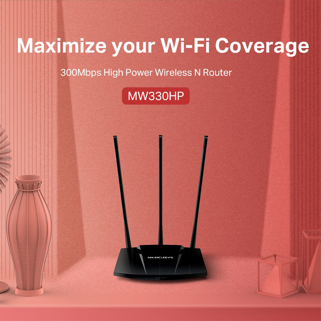 MERCUSYS MW330HP Router Wifi Alta Potencia 300Mbps