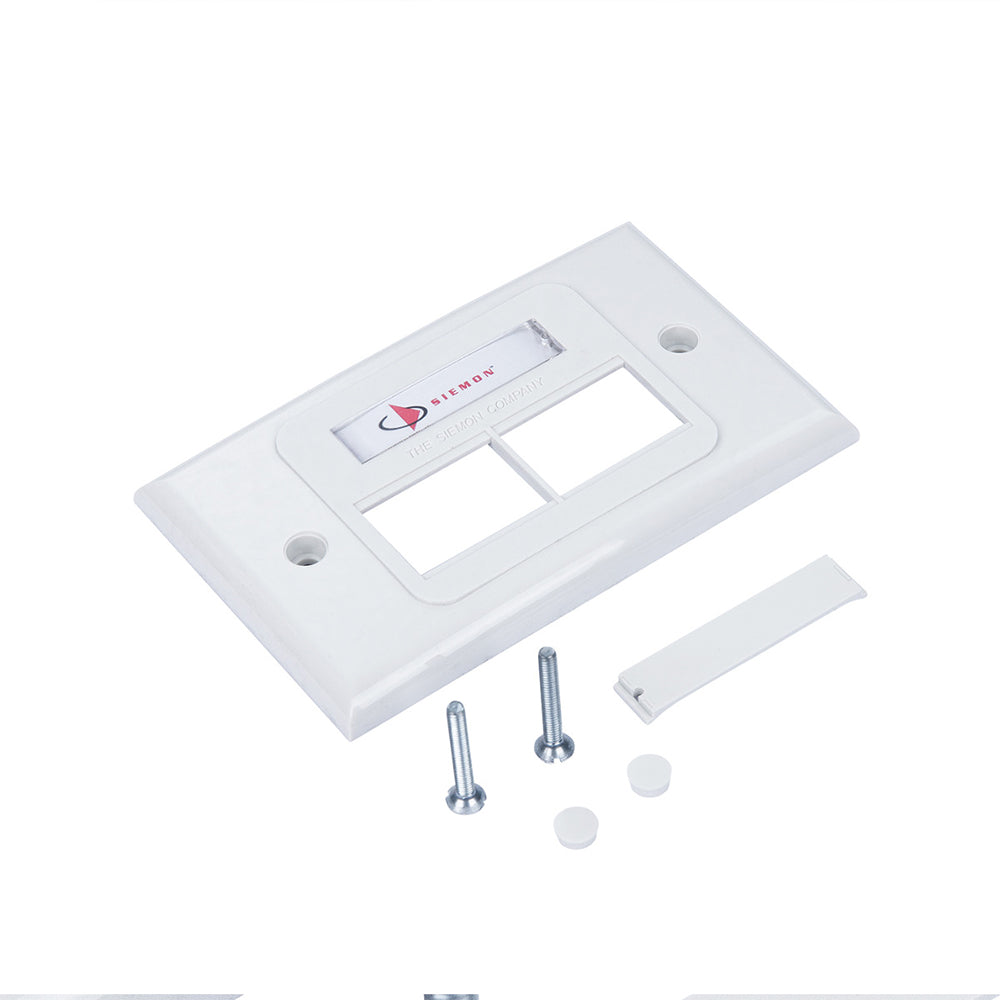 SIEMON MX-HFP-04-02B Face Plate Frontal Horizontal de 4 Puertos