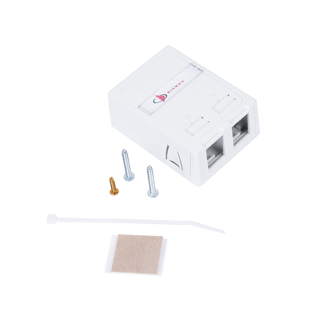 SIEMON MX-SMZ2-02 Caja de Montaje de Supérficie MAX 2Puertos Cat6A