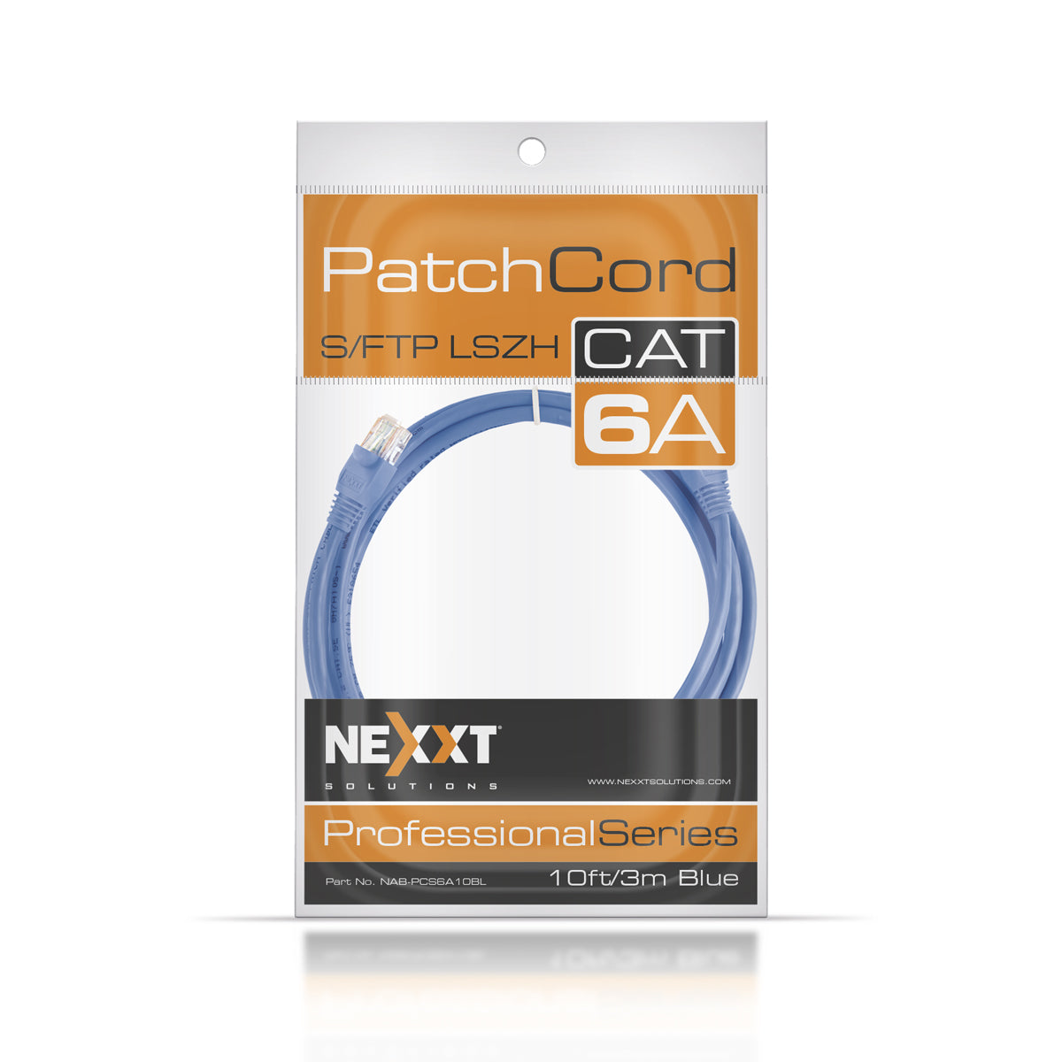 NEXXT SOLUTIONS NAB-PCS6A10BL Patch Cord S/FTP LSZH CAT6A 10ft/3m 26Awg Azul