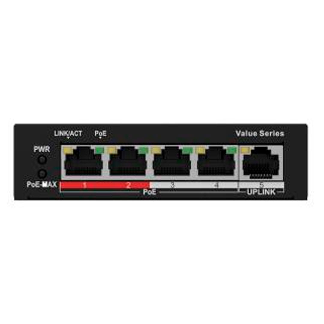 HILOOK NS-0105P-35 Switch PoE 4 Puertos 100Mbps 35W 250m