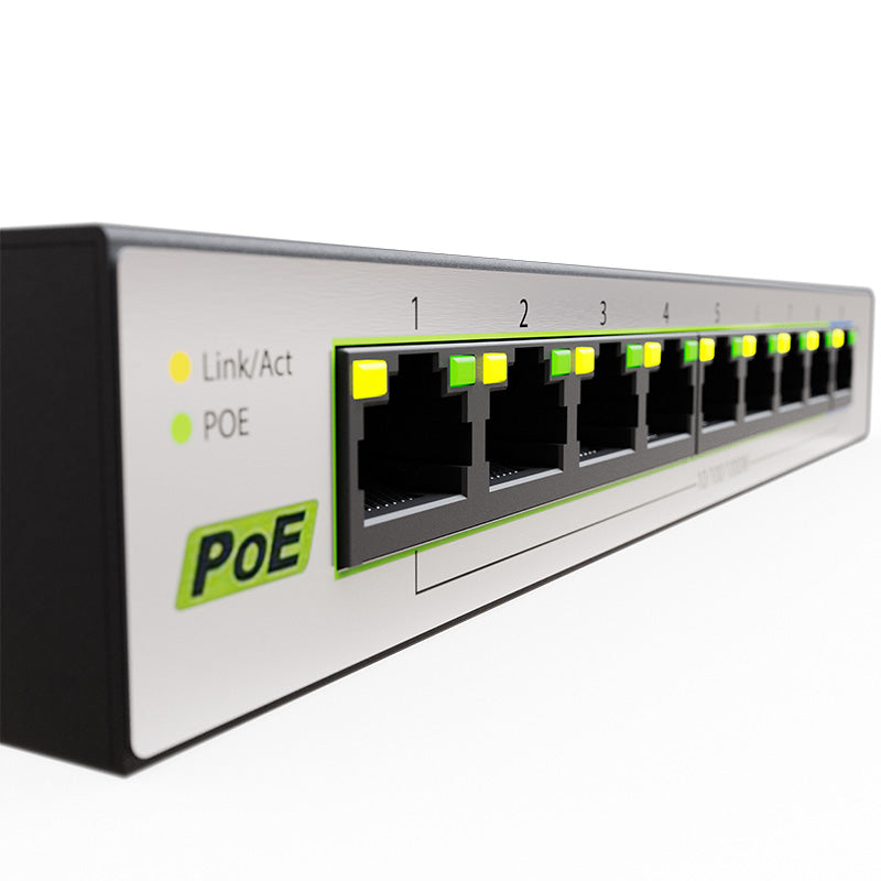 NEXXT SOLUTIONS NSW-V900P Switch 9 Puertos con 8 Puertos PoE+ Gigabit