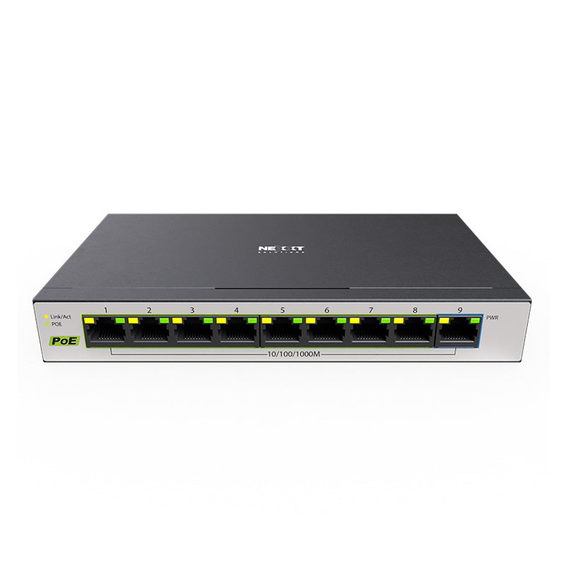NEXXT SOLUTIONS NSW-V900P Switch 9 Puertos con 8 Puertos PoE+ Gigabit