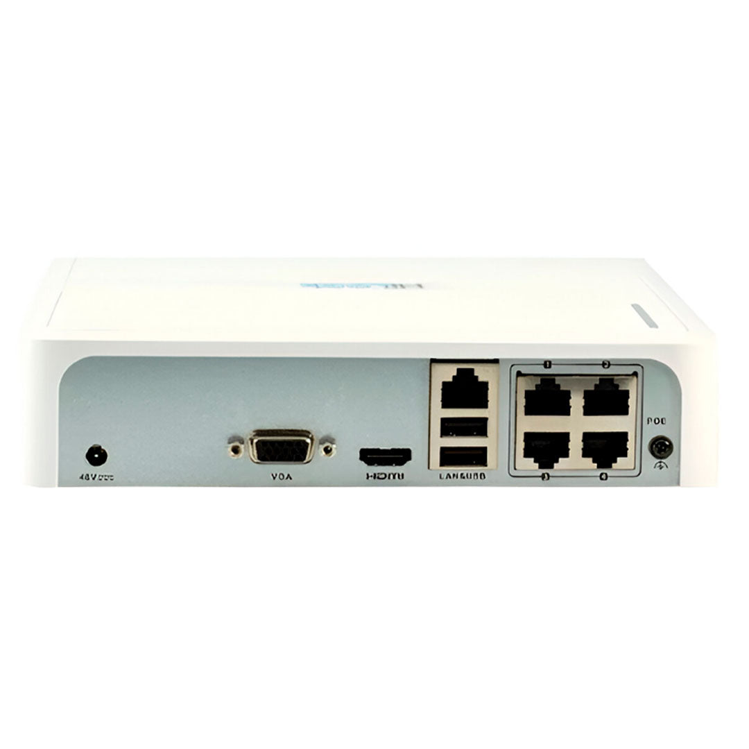 HILOOK NVR-104H-D/4P Mini Grabador NVR PoE 4 Canales 6MP 40Mbps