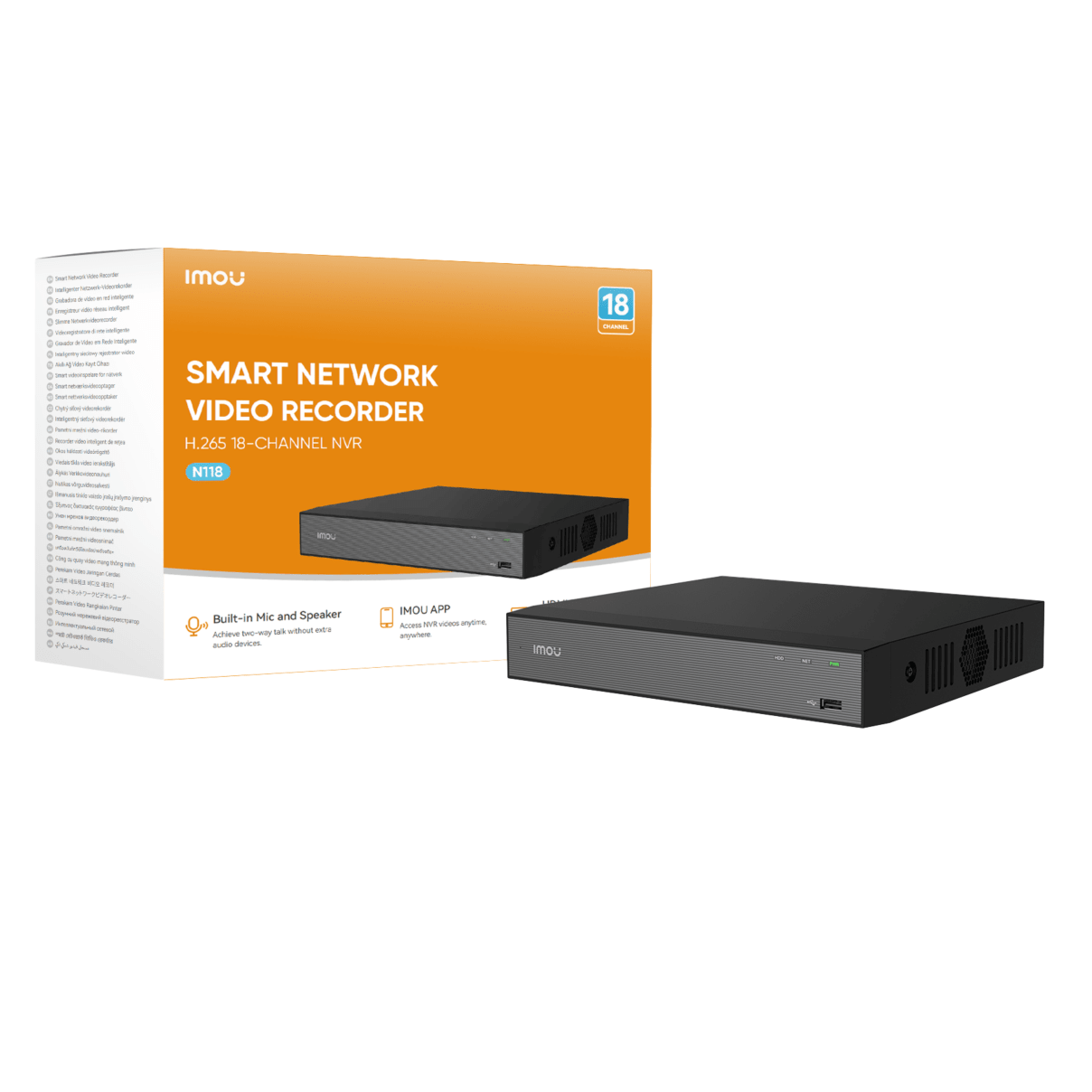 IMOU NVR-N118-8A0E Grabador NVR 18 Canales 4K 1HDD