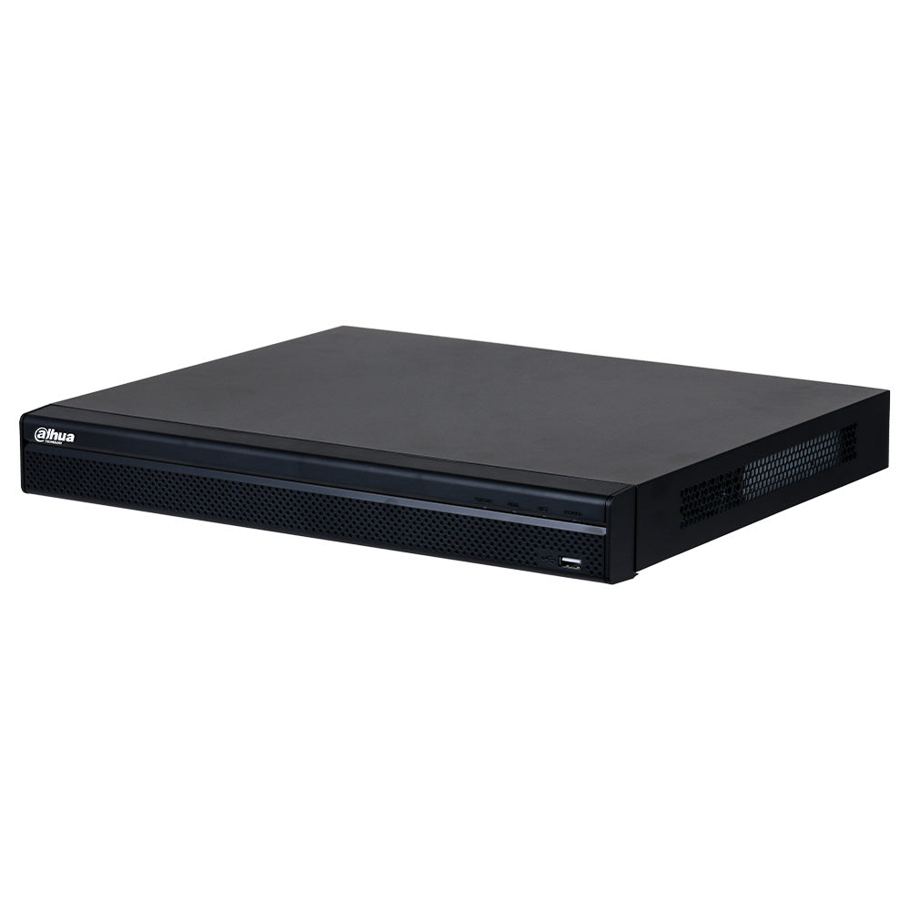 Grabadora de video en red NVR negra para videovigilancia y seguridad electrónica