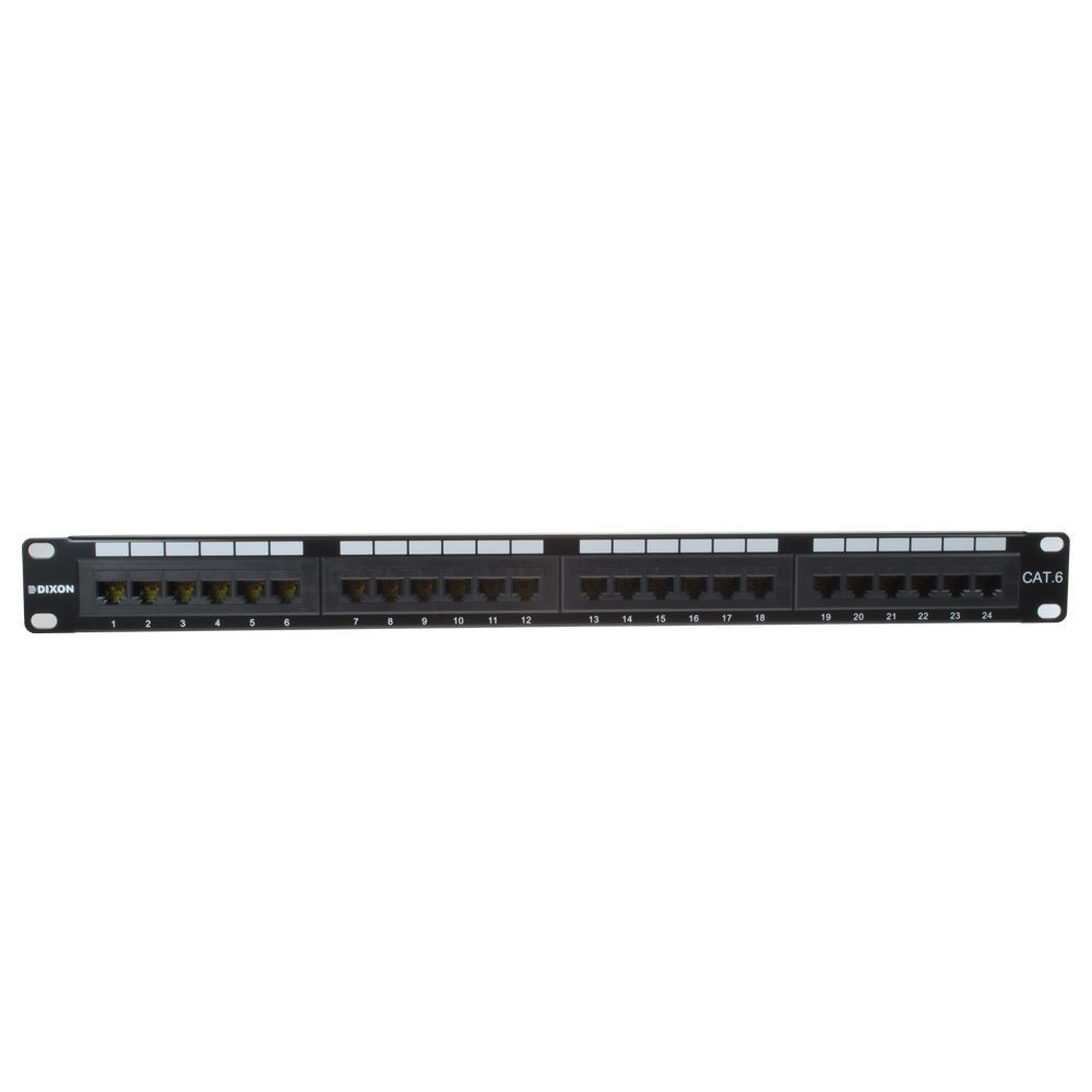 DIXON P24T-K11-C6C/BK Patch panel 24 Puertos Cat 6 cargado