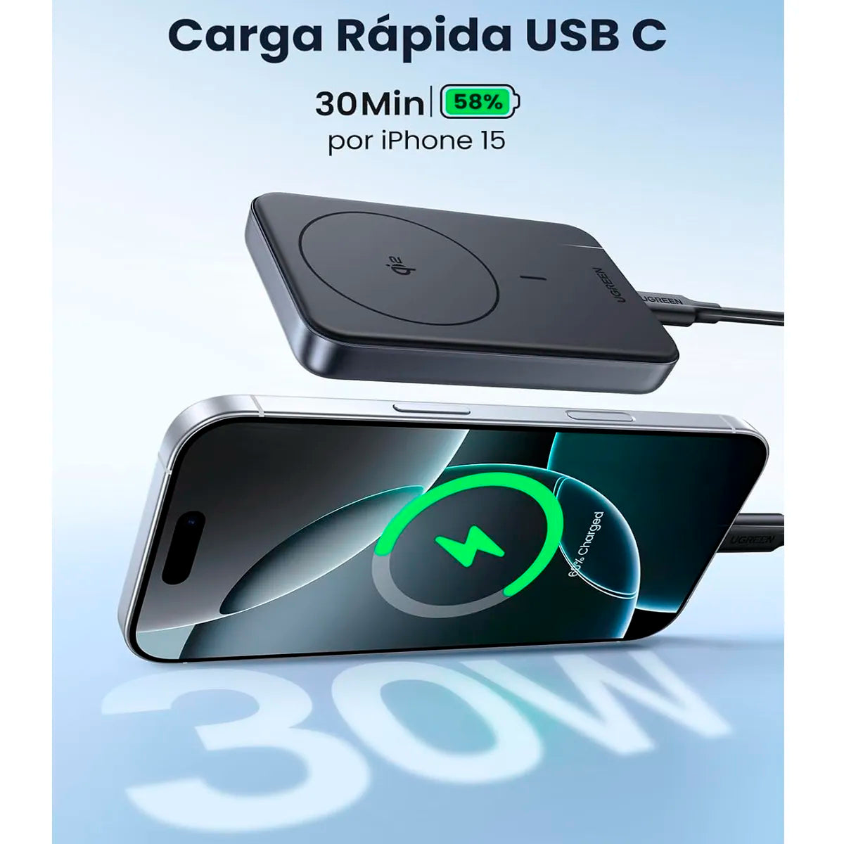 UGREEN PB763 55135B PowerBank Ugreen Qi2 Magnetic 10000mAh 20w
