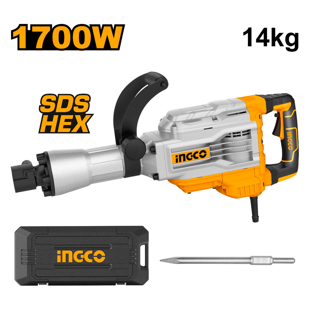 INGCO PDB17026 Martillo demoledor 1700W 45J (SDS HEX)
