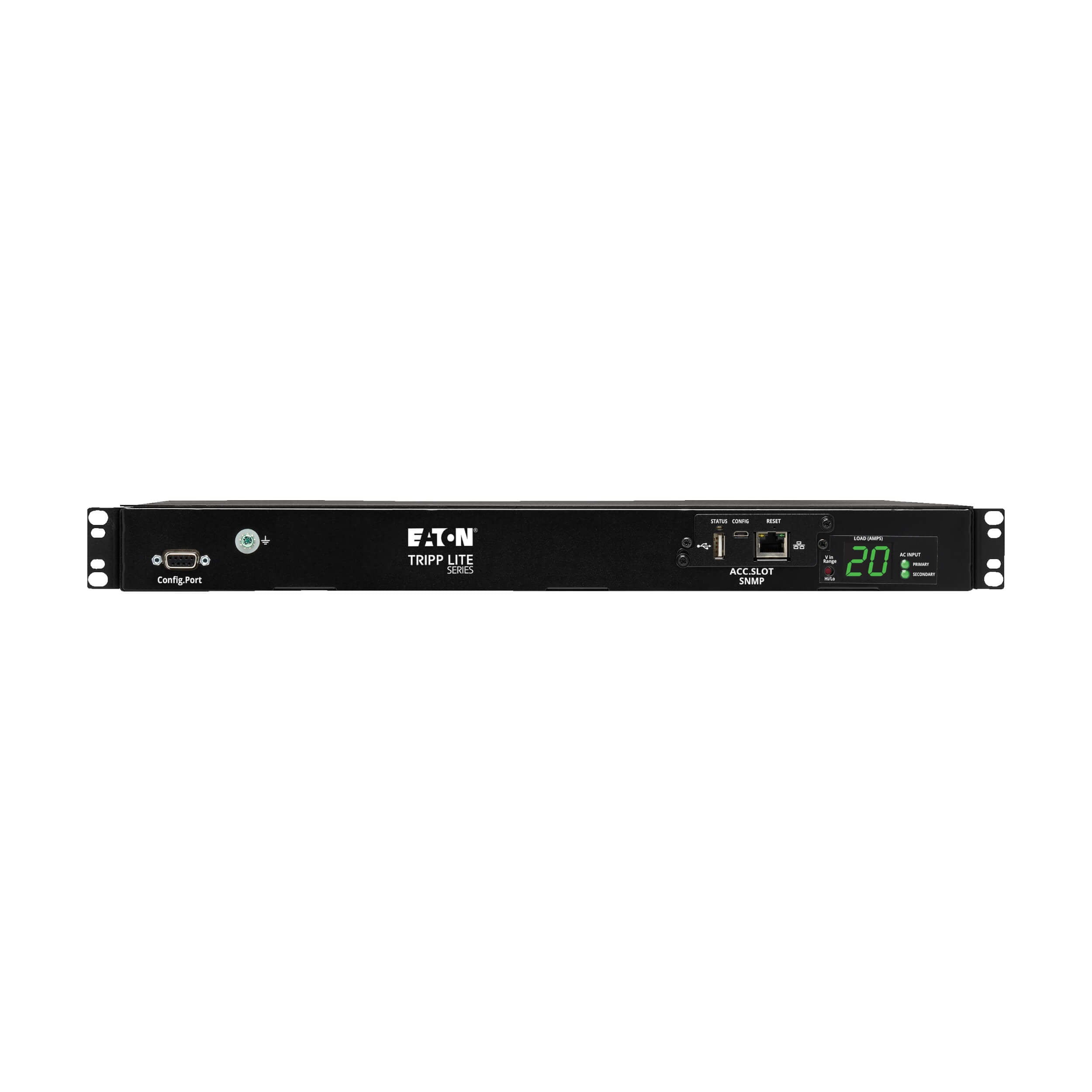 TRIPP-LITE PDUMH20HVATNET Controlable Monofásico de 3.2-3.8 kW tomacorrientes 200-240V (8 C13 y 2 C19) 2 C20 Cable 3.6m (12 pies) para instalación en Rack de 1U TAA