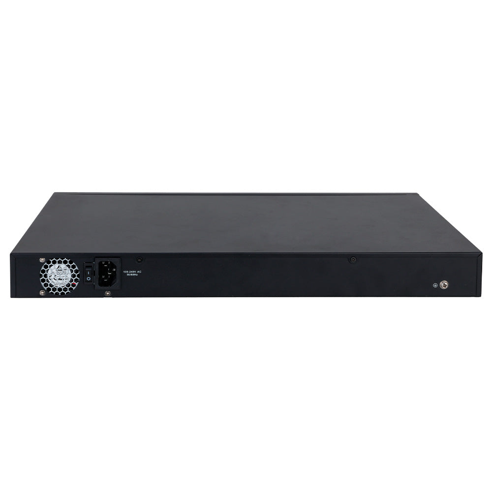 DAHUA DH-PFS3228-24GT-360 Switch Conmutador de 24 puertos POE 360w Gigabit. 2 Puertos de Fibra Óptica. 10/100/1000. No administrable. Capa 2. 2 Puertos SFP. HI-POE