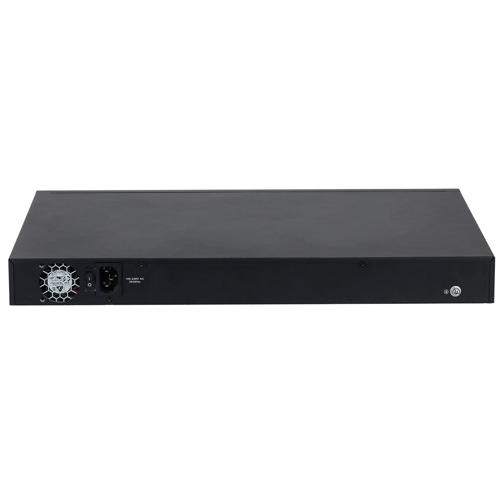DAHUA DH-PFS4226-24ET-360 - Switch Conmutador de 24 puertos POE 360w con 2 Puertos de Fibra óptica. 10/100mbps. Administrable. Capa 2. 2 Puertos SFP. HI-POE