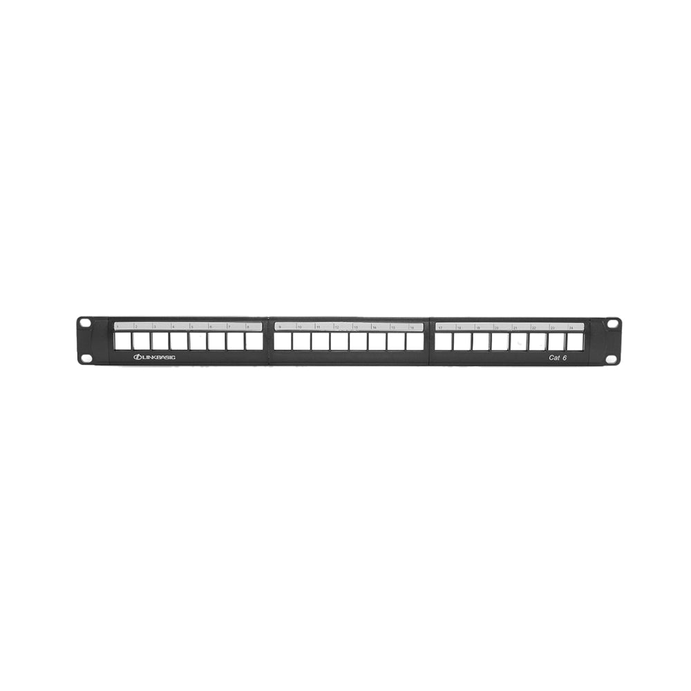 LINKBASIC PNA24-UC6 Patch Panel 24 Puertos Modular con Jacks CAT6 Incluidos