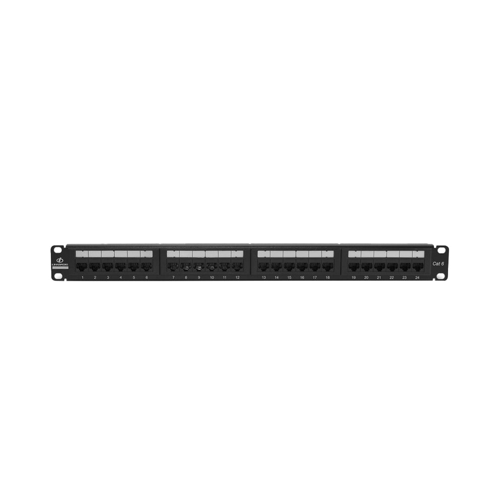 LINKBASIC PND24-UC6 Patch Panel 24 Puertos Cat6 S110 Negro