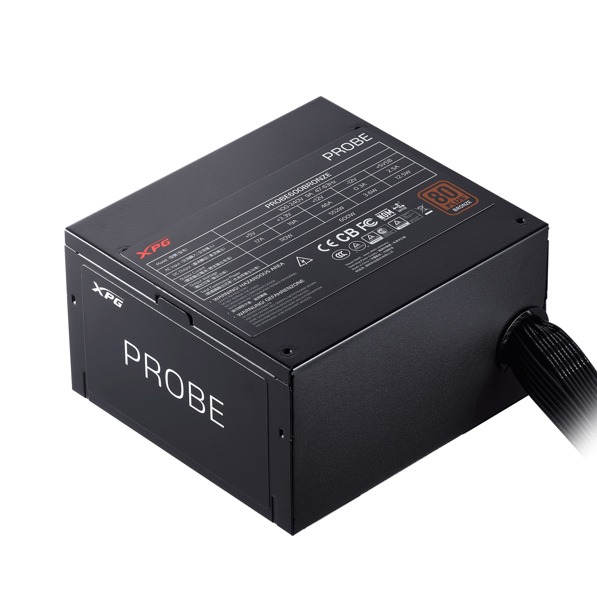 ADATA FUENTE DE PODER XPG PROBE 600W PROBE600B-BKCUS