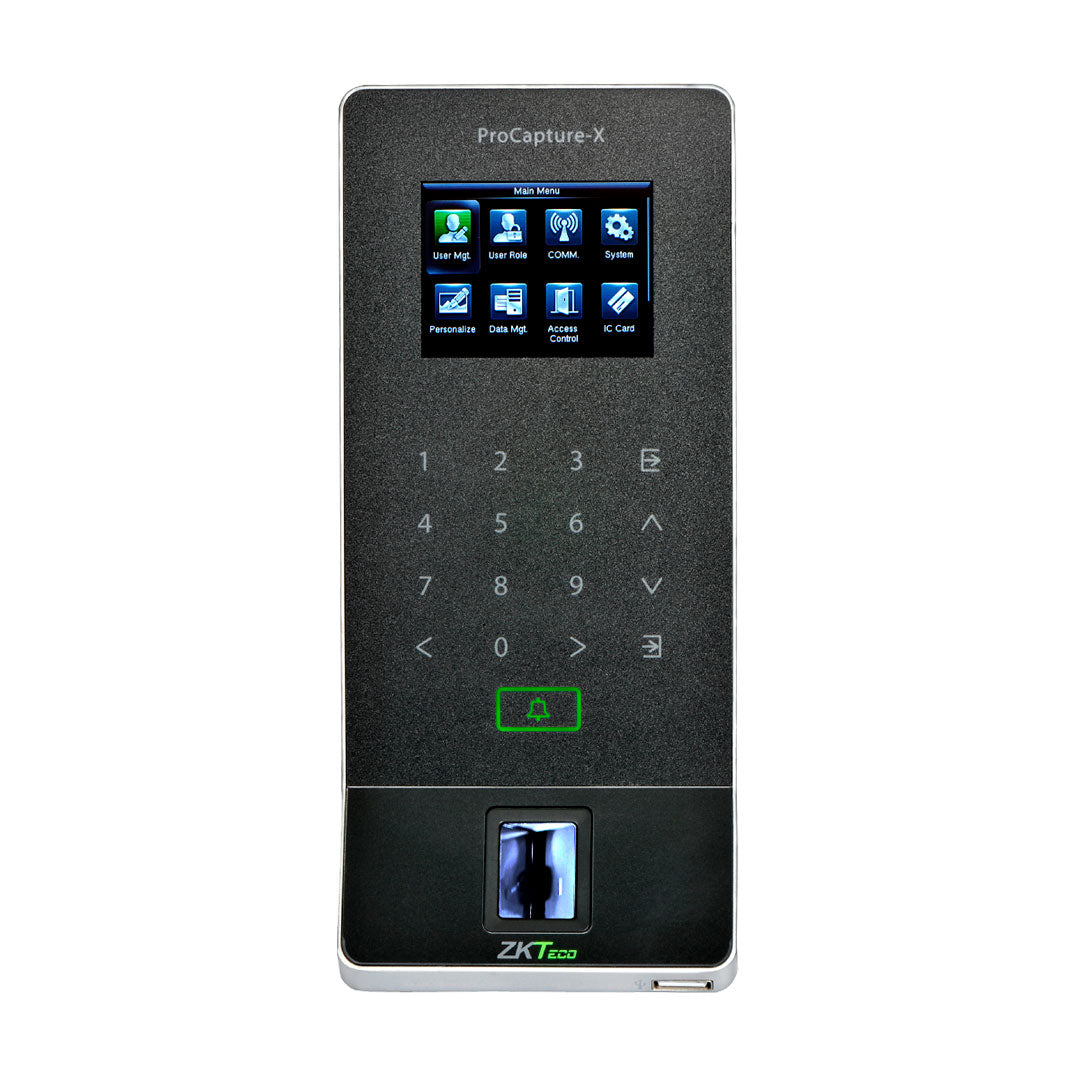 ZKTECO PROCAPTURE-X Control de Acceso PoE con Lector de Huella y Tarjeta