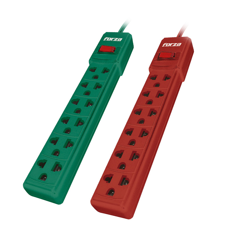 FORZA PS-001 2PX Regleta Supresor de Picos 2200W 6 Tomas 220V
