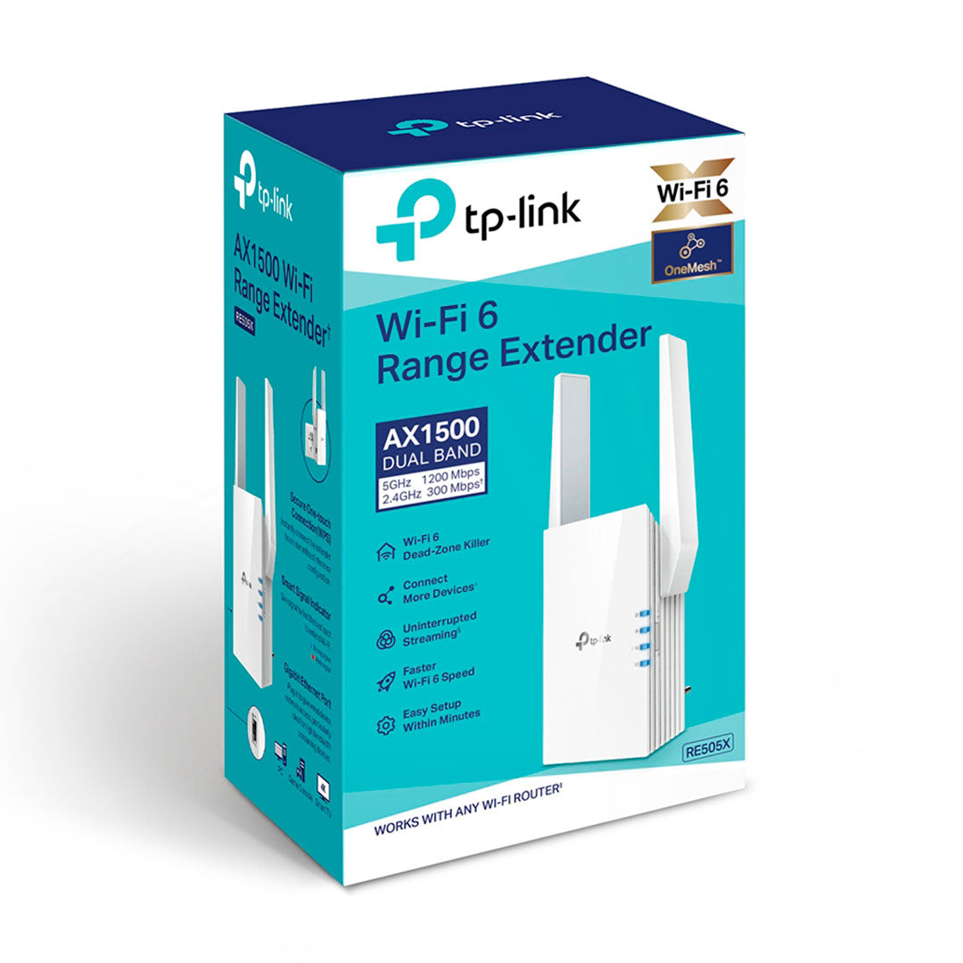 TP-LINK RE505X Repetidor de Señal WiFi6 AX1500 Doble Banda