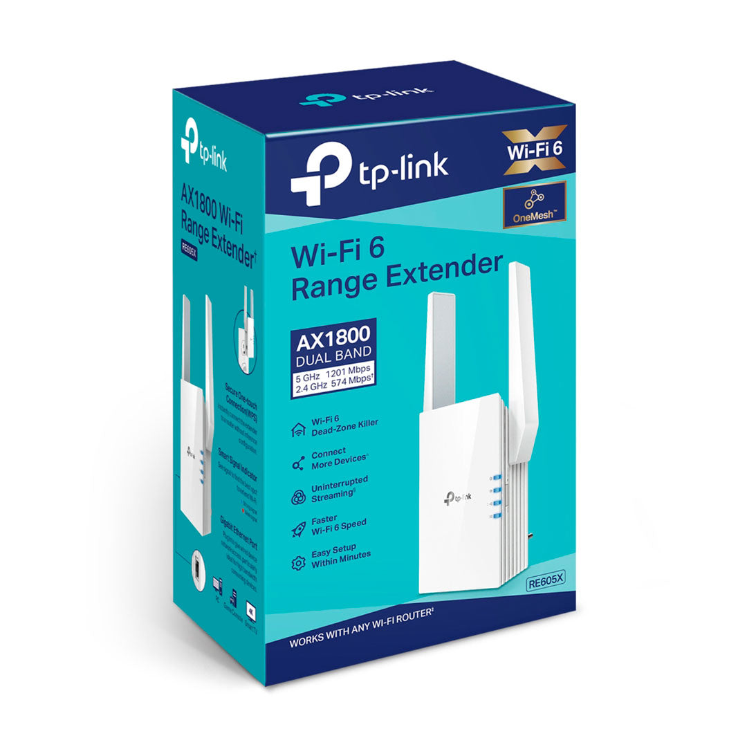 TP-LINK RE605X Repetidor de Señal WiFi6 AX1800 Doble Banda
