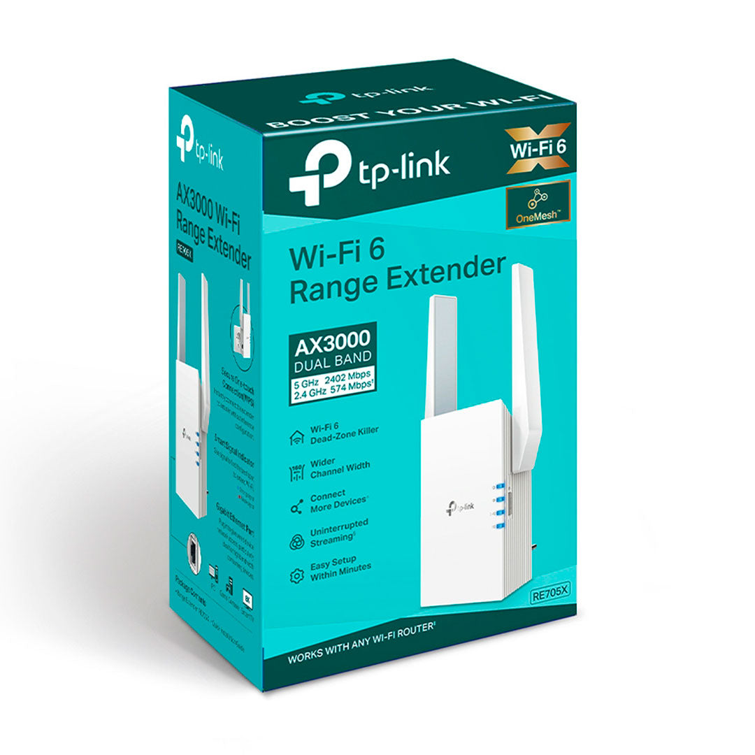 TP-LINK RE705X Repetidor de Señal WiFi6 AX3000 Doble Banda