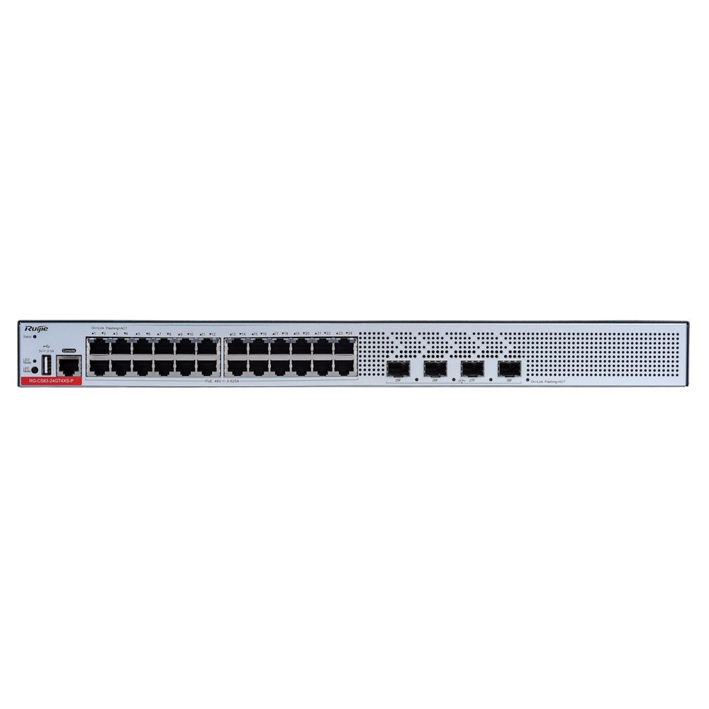 RUIJIE REYEE RG-CS83-24GT4XS-P Switch 24 Puertos Gb PoE+ 4Uplinks 10G L3