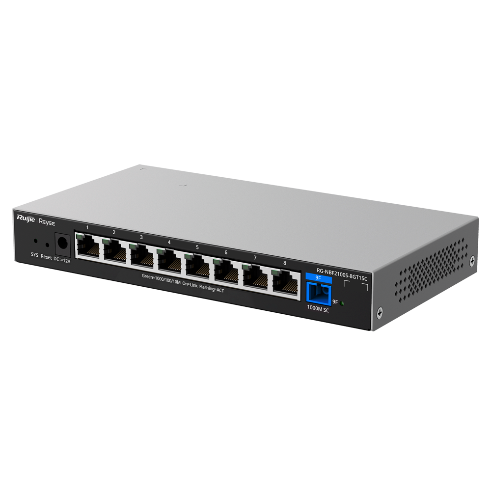RUIJIE REYEE RG-NBF2100S-8GT1SC Switch8 Puertos Gigabit + 1SC PON L2 Cloud