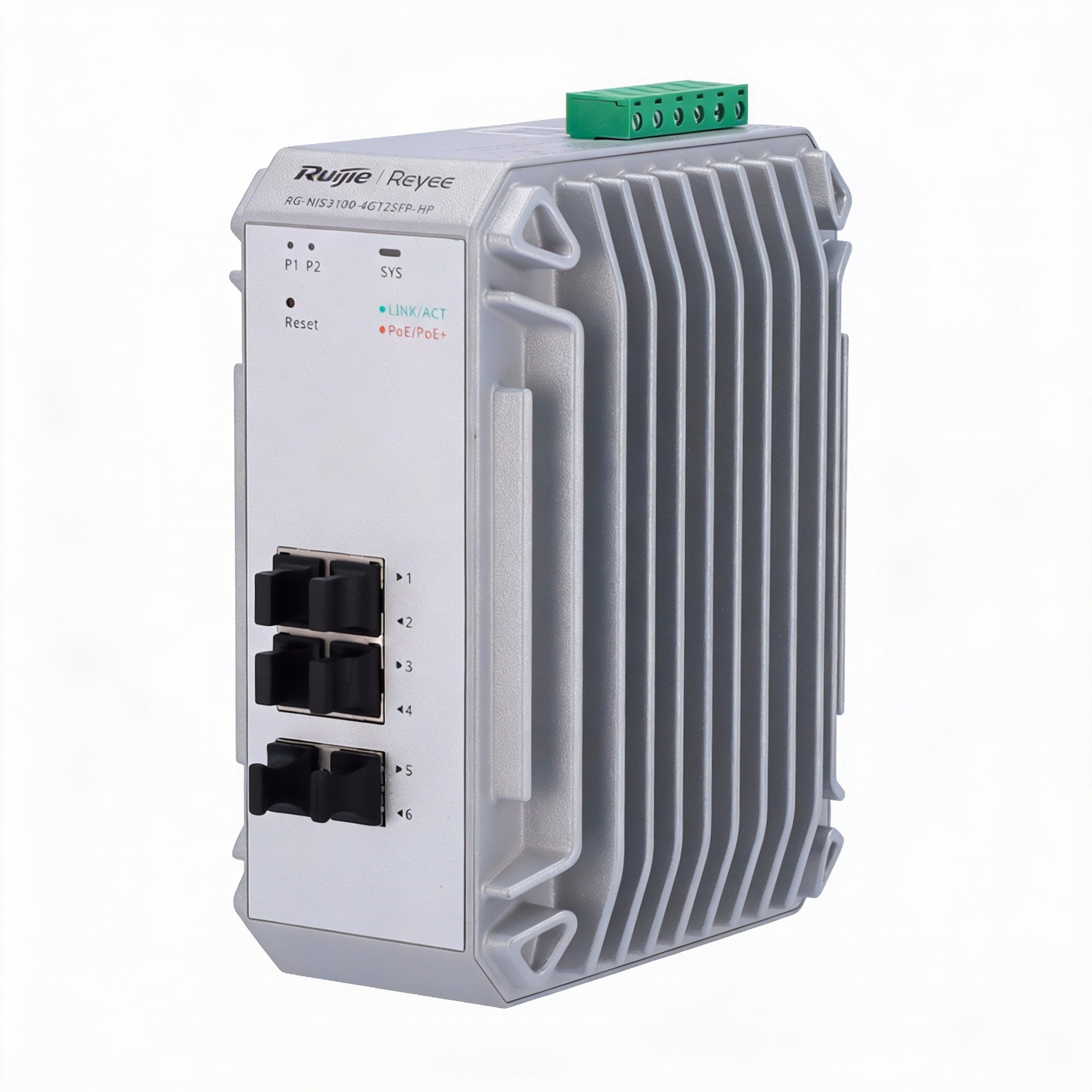 RUIJIE REYEE RG-NIS3100-4GT2SFP-HP Switch Industrial PoE 4 Puertos Gigabit + 2SFP