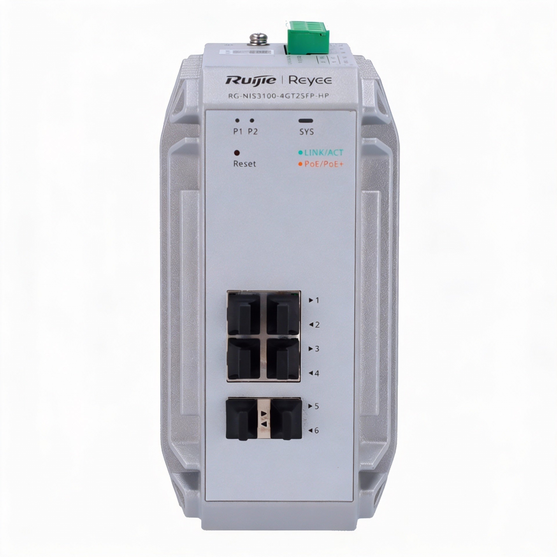 RUIJIE REYEE RG-NIS3100-4GT2SFP-HP Switch Industrial PoE 4 Puertos Gigabit + 2SFP