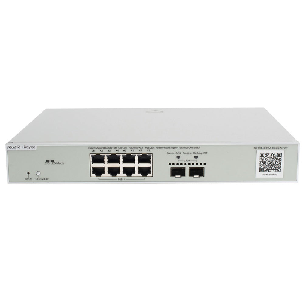 RUIJIE REYEE RG-NBS5300-8MG2XS-UP Switch MultiGigabit 8 Puertos PoE++ 2SFP+ Cloud L3