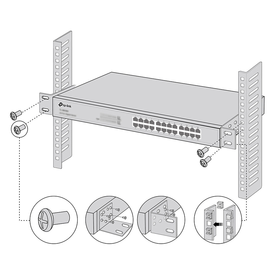 TP-LINK RackMount Kit-13 Kit de Montaje en Rack para Interruptores 13"