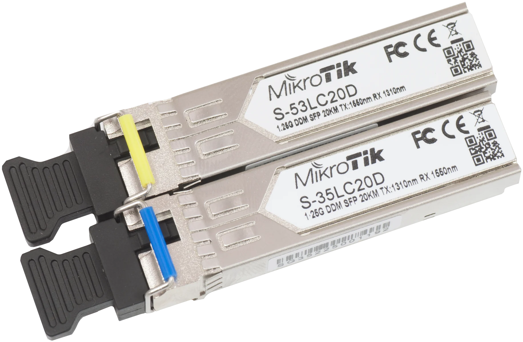 MIKROTIK S-3553LC20D Kit Módulos Transceiver SFP 1GB 20Km Monomodo LC