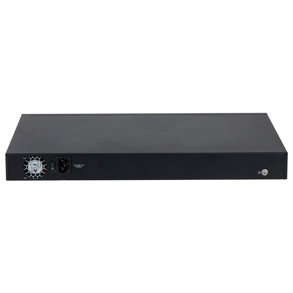 DAHUA DH-S4228-24GT-240 - Switch Conmutador de 24 puertos POE 240w con 2 puerto de Fibra óptica Giga. 10/100/1000mbps. Administrable. Capa 2. HI-POE. 2 Puertos SFP. POE 2.0