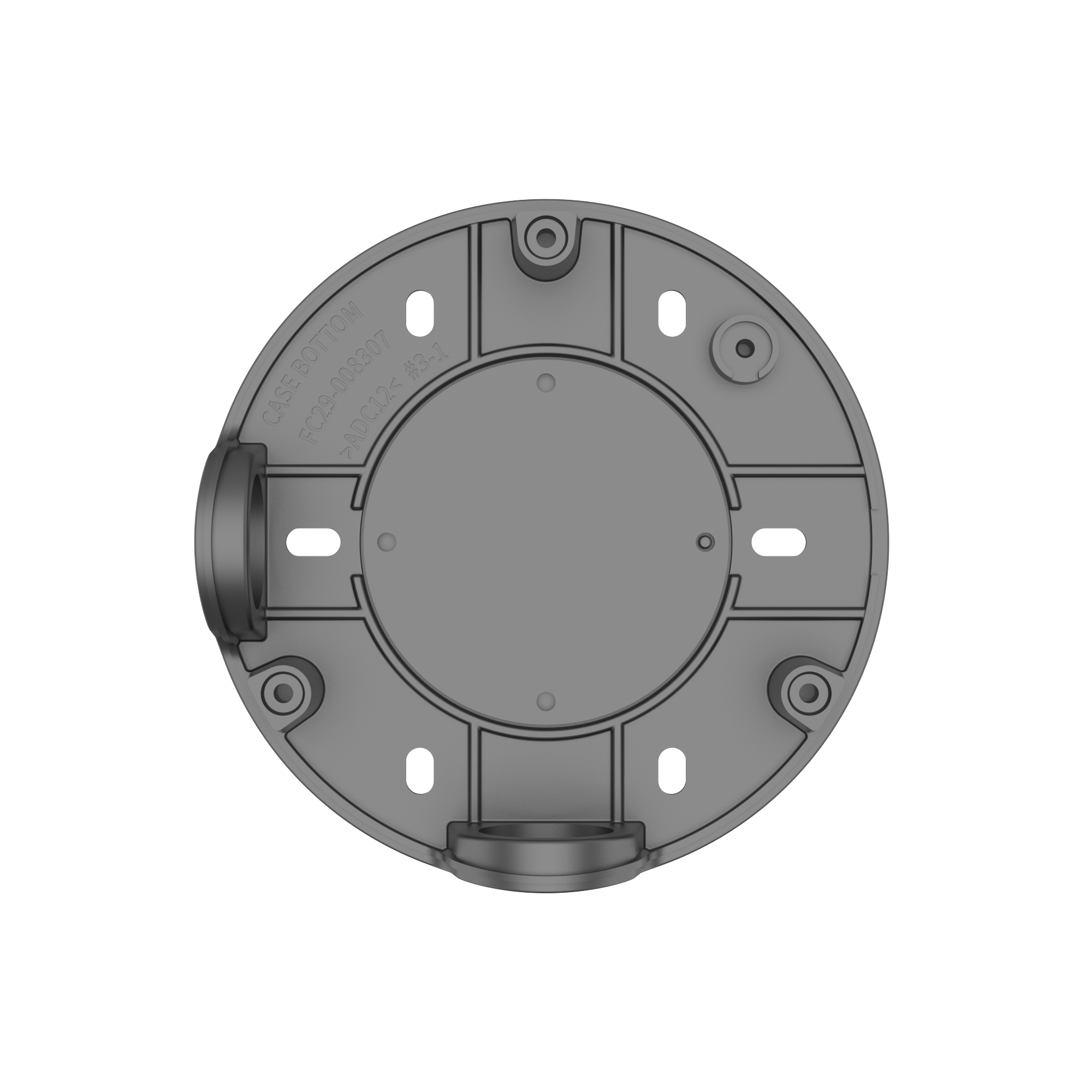 HANWHA VISION SBO-126B Caja Posterior Aluminio para Camaras  de Seguridad