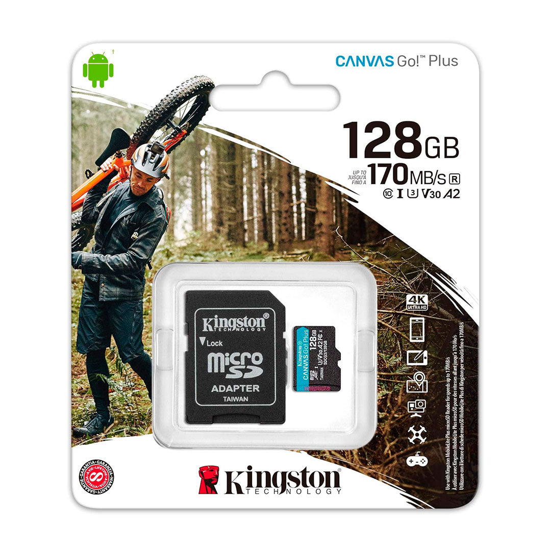 KINGSTON SDCG3/128GB Memoria MicroSDXC 128GB Canvas Go C10