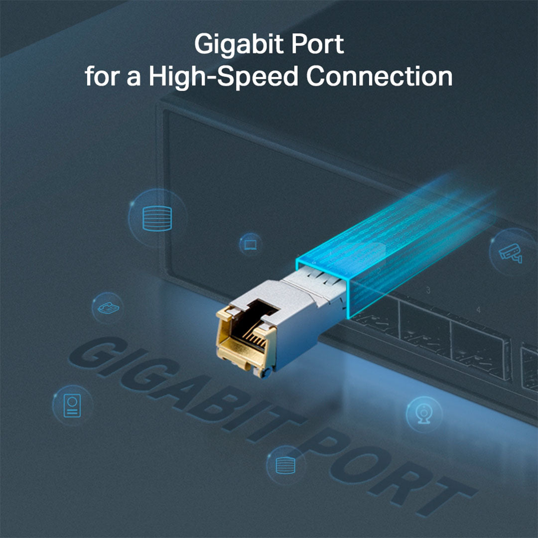 TP-LINK SM331T Transceiver SFP 1000base-T RJ45 Omada 100mts