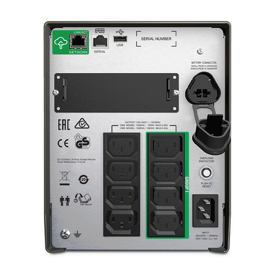 APC SMT1000IC UPS 1000VA 700W 1KVA Smart-UPS Interactivo Lcd Torre 8 tomas 220V