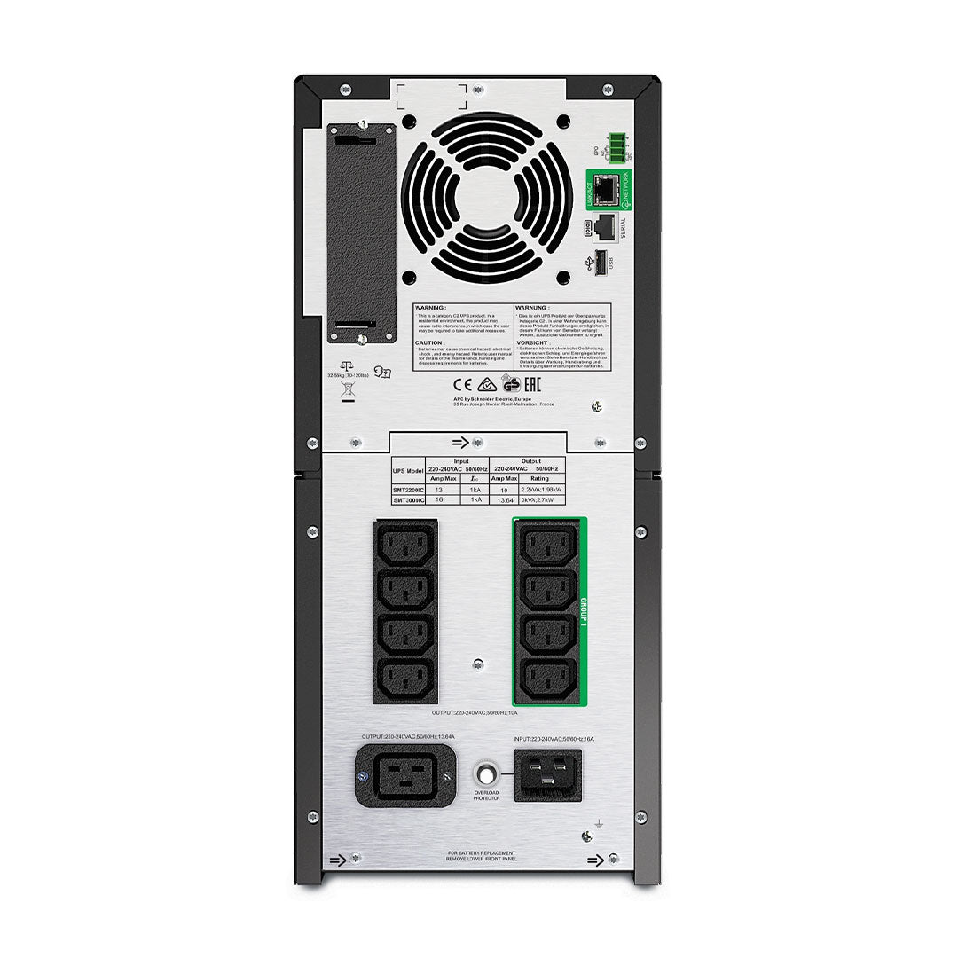 APC SMT3000IC UPS Online 3Kva 2700W torre 8 tomas pantalla LCD