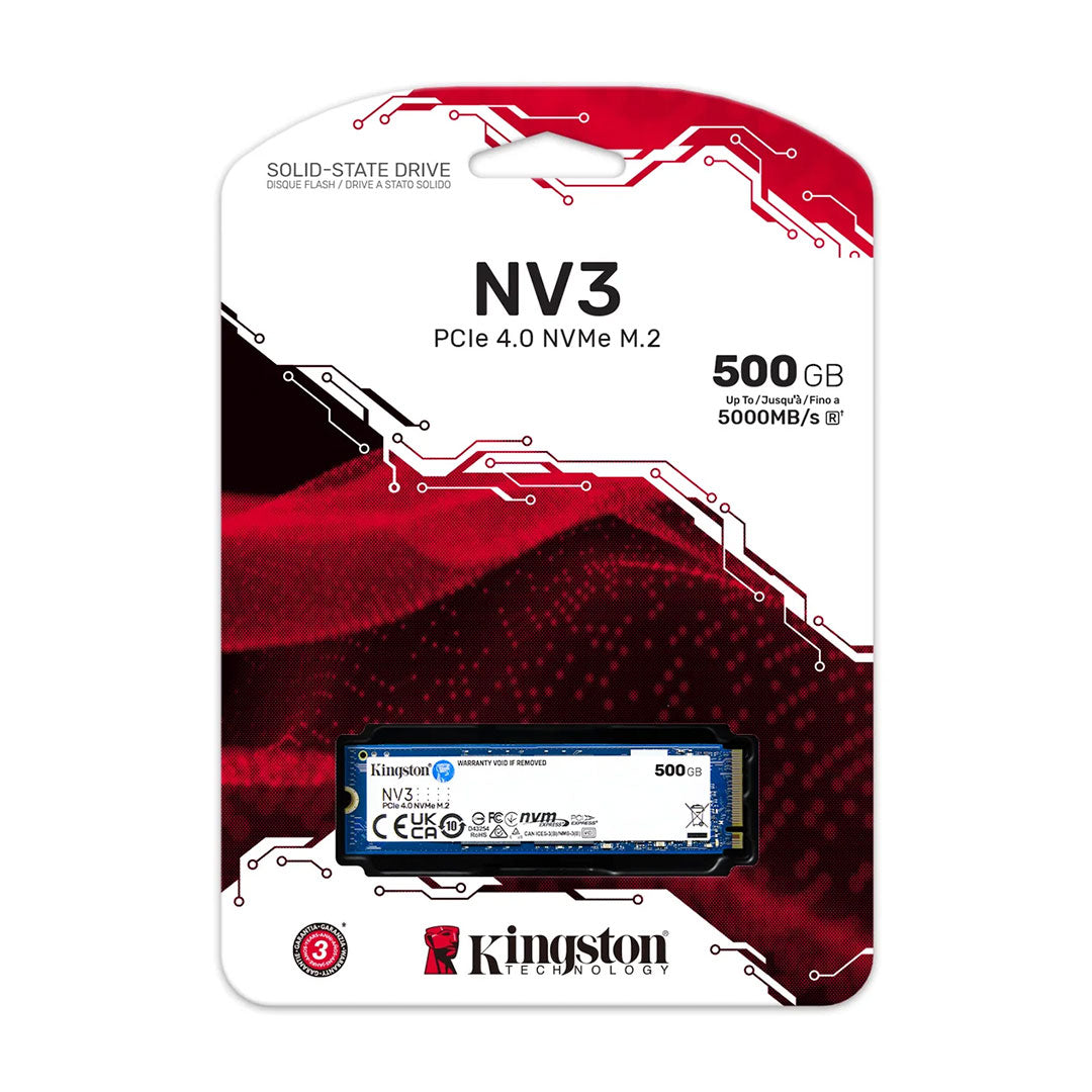 KINGSTON NV3 Unidad SSD 500GB NVMe M.2 PCIe SNV3S/500G