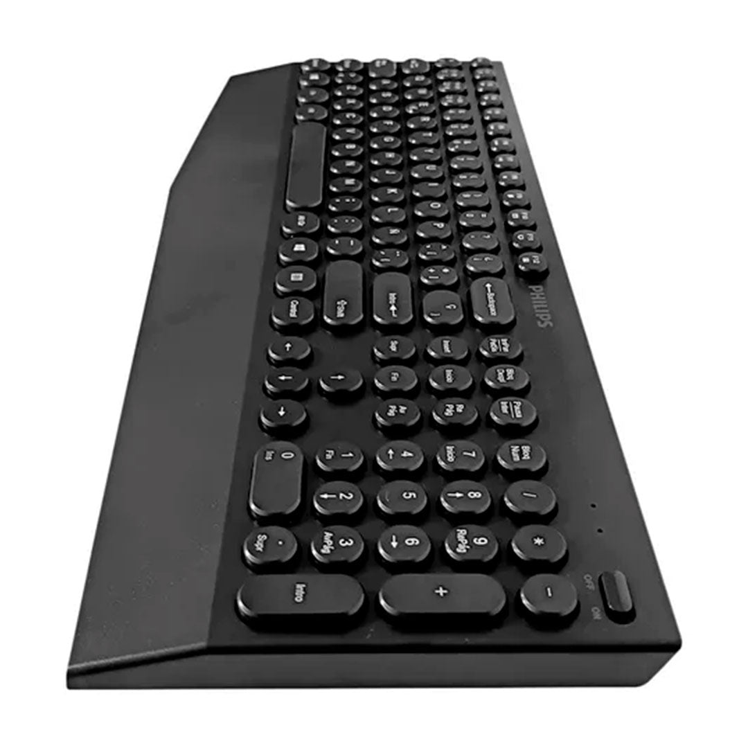 PHILIPS K303 Teclado Inalámbrico Bluetooth 4.0 105 Teclas POP Negro SPK6303