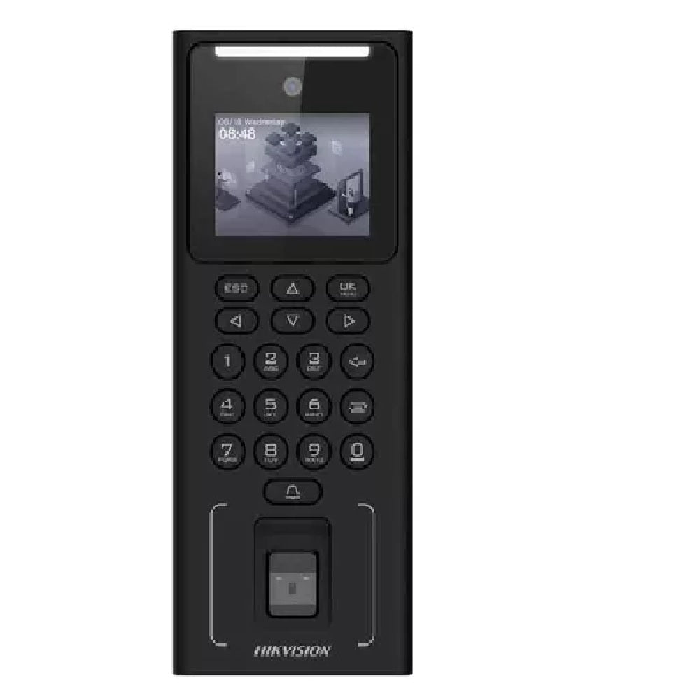 HIKVISION DS-K1T321EFX Control de Acceso y Asistencia 2MP 2.4" con lector de Rostro Huella Tarjeta PIN
