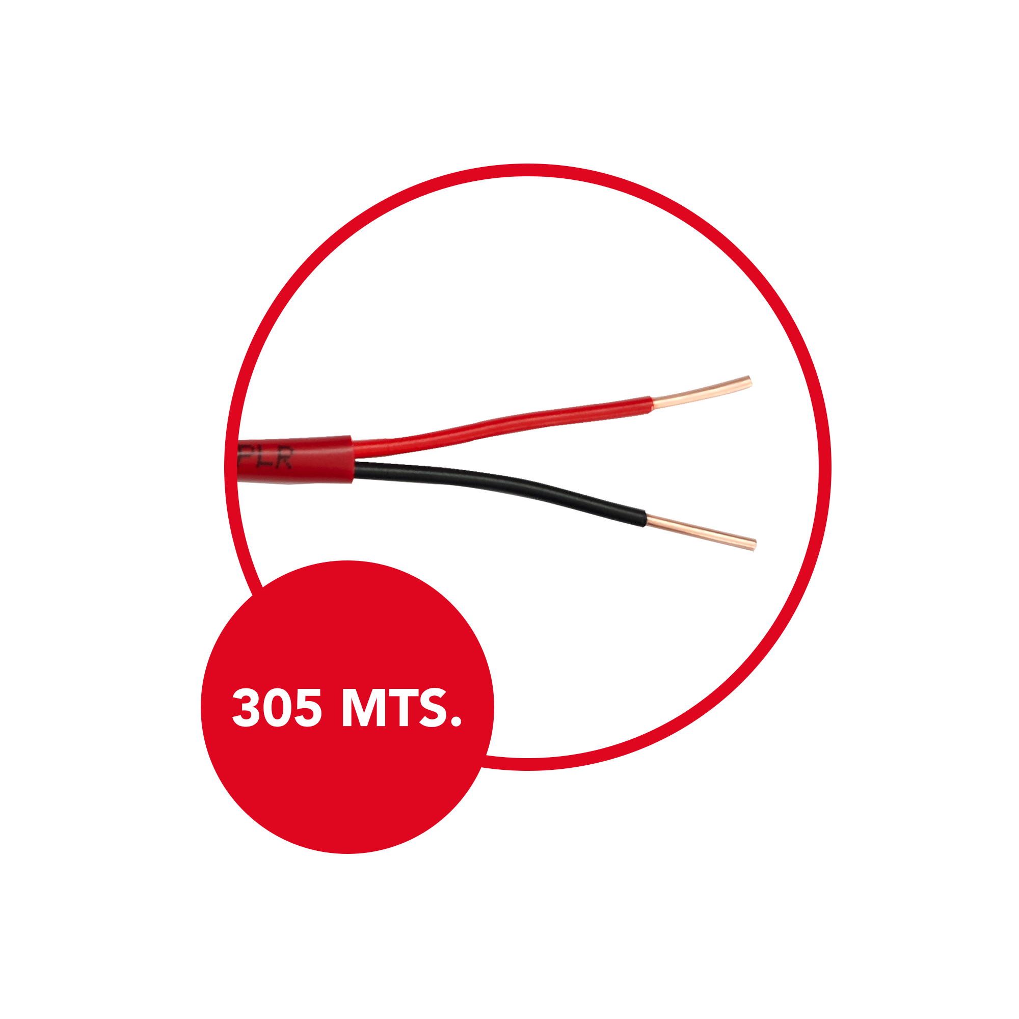 DIMAX T013 Cable de Alarma Contra Incendio 2x18 PVC UL 305m