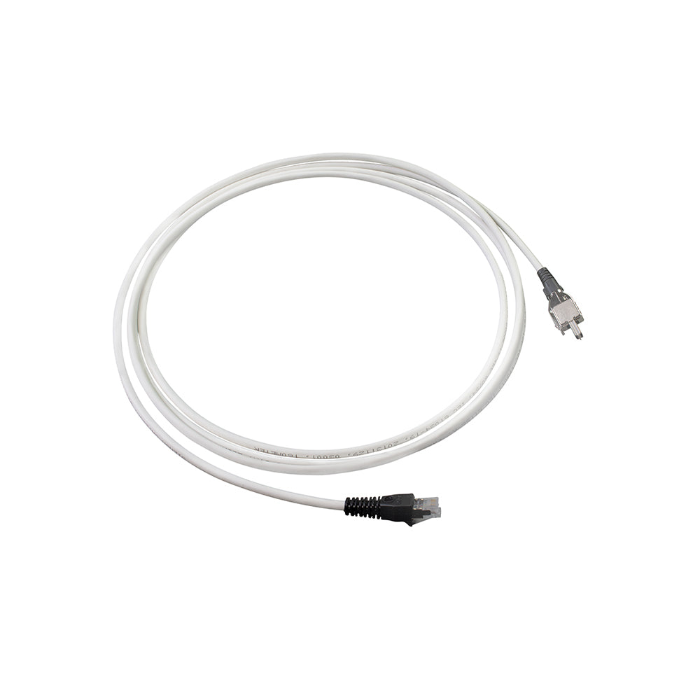 SIEMON T2E2-03M-B01L Patch Cord TERA 2, Pares  RJ-45, Cat5e LSZH 3mts, Blanco Capucha Negra
