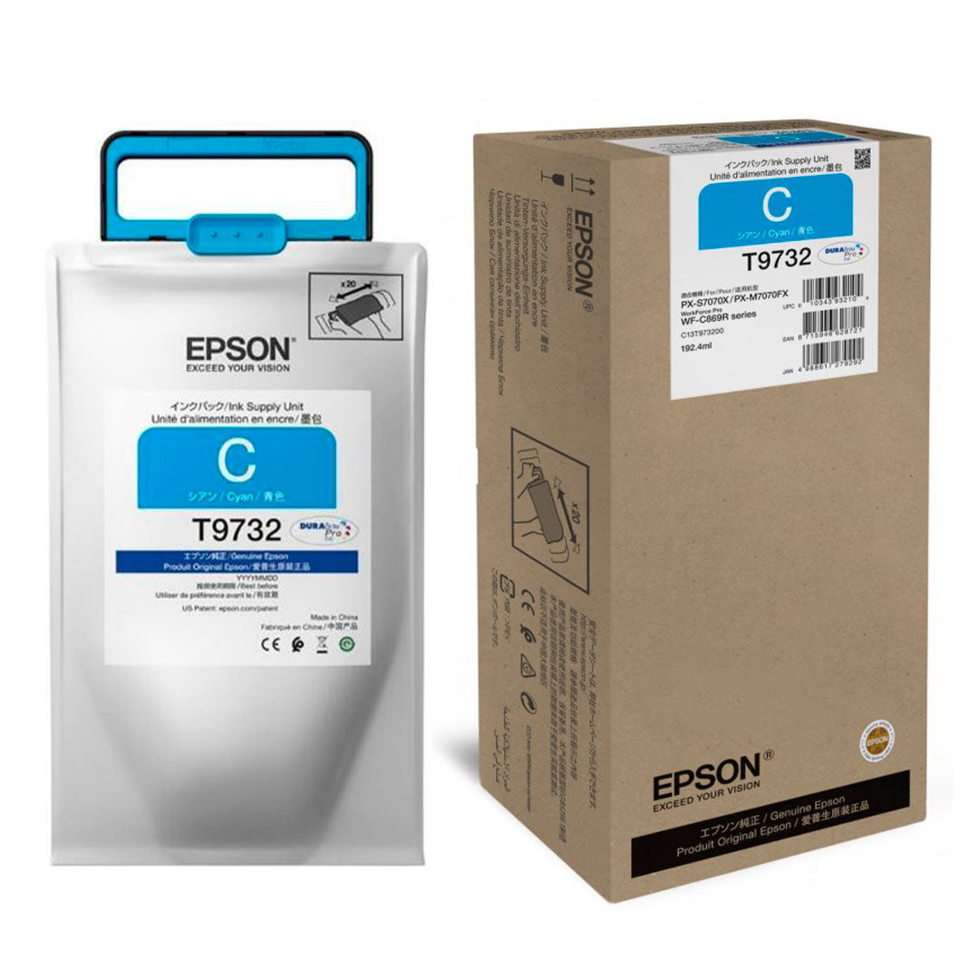 EPSON T973220 - Bolsa de tinta DuraBrite Pro color cyan.
