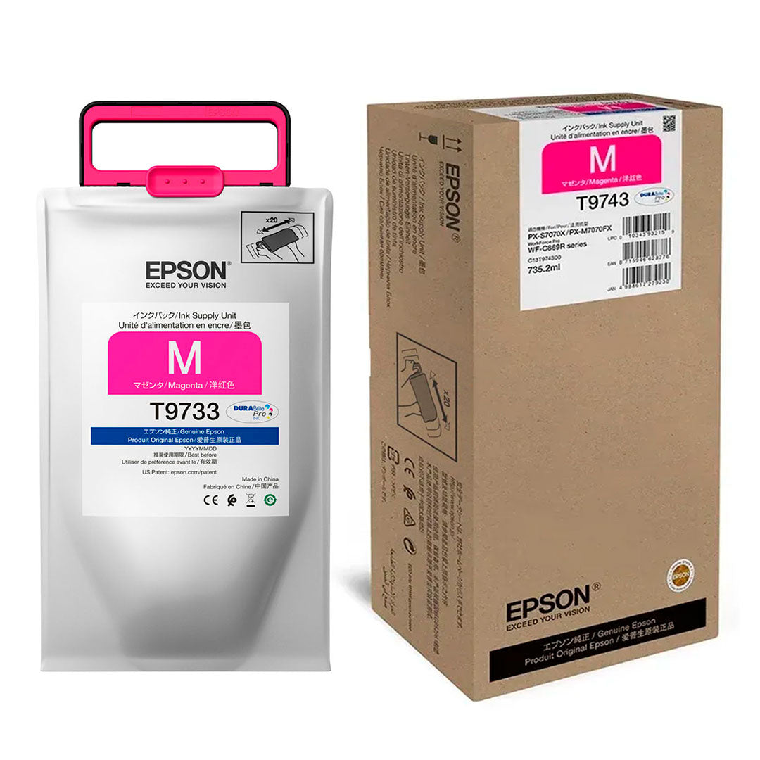EPSON T973320 Bolsa de tinta DuraBrite Pro color magenta.